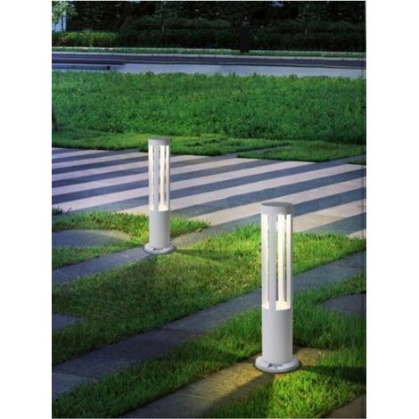 Lampione Da Terra Giardino 12 W Led Luce Naturale Lampioncino Bianco Es28bn (1/4)