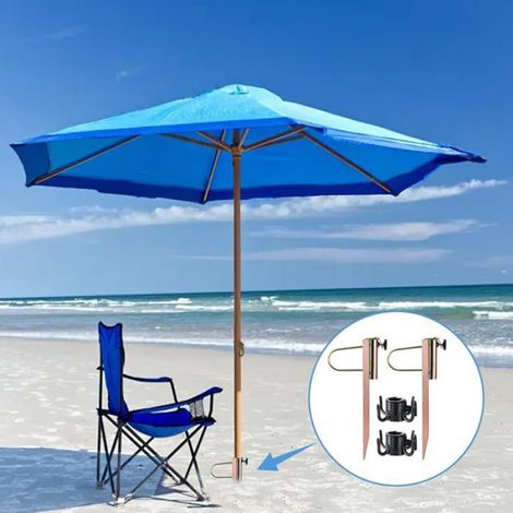 Lot de 2 Support parasol,Métal,Diamètre 20 à 35 mm,Fixation robuste,Jardin Terrasse (1/5)