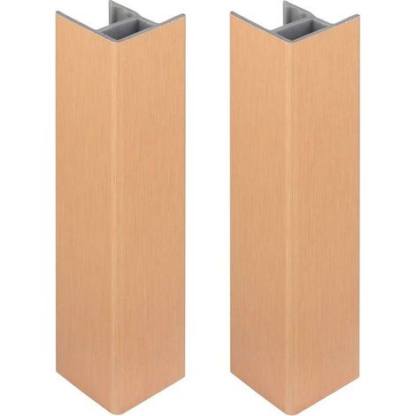 connettori per battiscopa da 120 mm, rame bronzo spazzolato, angolo, raccordo angolare per cucina, connettore per gambe di mobili, profilo in plastica PVC (1/3)