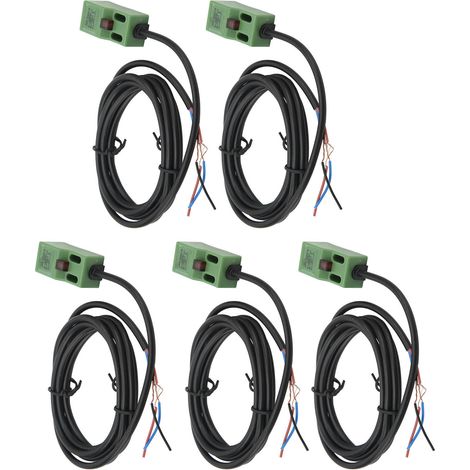 5 Stück Annäherungssensor IP65 Hochfrequenz-Induktiver Näherungsschalter NPN, normalerweise offen, 10–30 V DC (1/5)