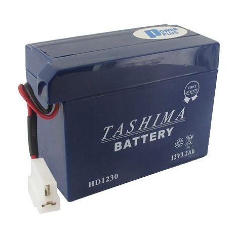 Motorrad-Batterie Tashima 12V, 3A, anpassbar für Honda. L: 110, B: 55, H: 80 mm. Spezielle Verbindung. - Batterie zum Einlegen in Aci