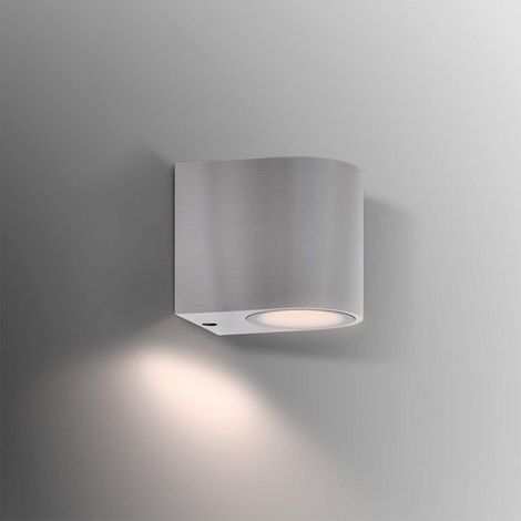 Aplique de Pared Exterior Aluminio Gala Plateado
