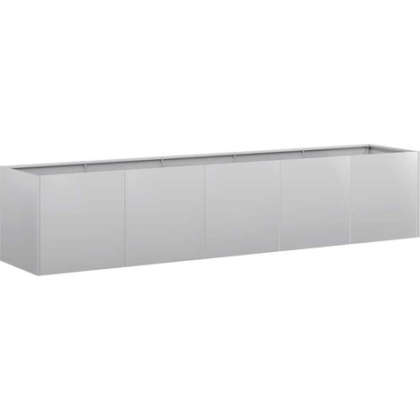 Vidaxl – Jardinière en acier galvanisé 200x40x40 cm – Fond ouvert pour drainage – Stabilité renforcée – Idéale pour plantes et légumes (1/5)