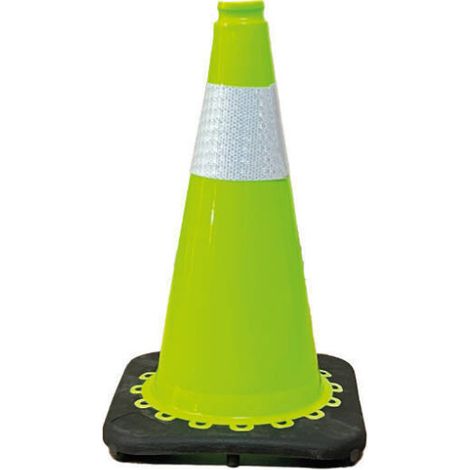 Cono de señalización flexible con difusor SEKURECO  Verde   450 mm