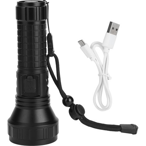 Lampe torche LED SST40 rechargeable USB 7000K 1600 lumens 3 modes d'éclairage IPX5 étanche pour extérieur (1/5)
