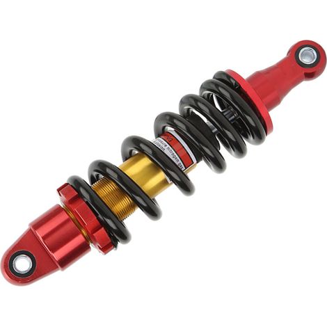 Motorcycle Shock Absorber, High Strength CNC Steel Aluminum Alloy Motorcycle Rear Shock Absorber, Rear Air Motorcycle Shock Absorber for Motorcycles, ATVs, Vehicles. (1/5)