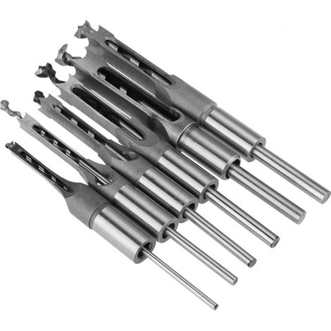 6-teiliges Holzbohrer-Set mit quadratischen Löchern, 1/4 Zoll, 5/16 Zoll, 3/8 Zoll, 1/2 Zoll, 9/16 Zoll, 5/8 Zoll, Holzbearbeitungswerkzeug