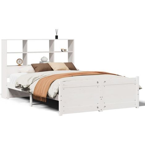 Maison Exclusive - Letto Libreria senza Materasso Bianco 140x200 cm Legno di Pino