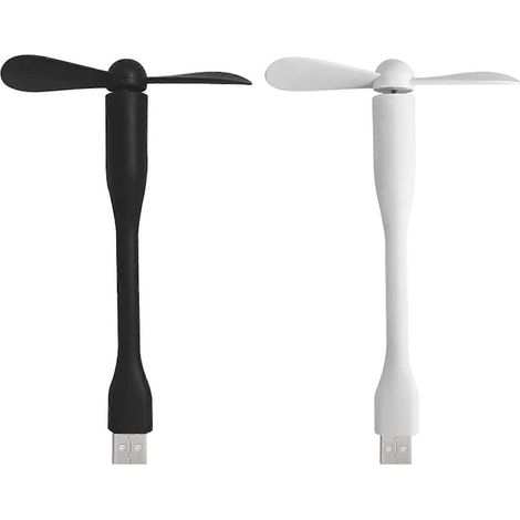 Ventilatore USB, mini ventilatore, piccolo ventilatore USB, 2 ventilatori USB portatili, ventilatore USB regolabile a 360°, ventilatore silenzioso, ventilatore portatile ricaricabile tramite USB. (1/5)