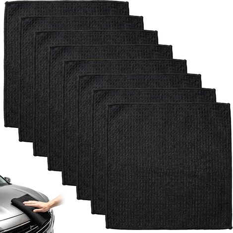 Lot de 8 Torchons de Cuisine en Microfibres, 20 cm x 20 cm, pour Cuisine (1/5)