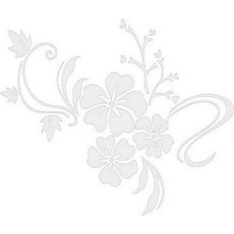 Self-adhesive wall-mounted mirror 3D in shape d'hibiscus, self-adhesive Wall-mounted in acrylic silver, decoration for living room (1/5)