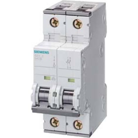 Interruptor automático Siemens 6 A 2 polos Característica C
