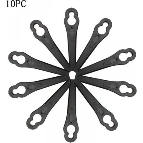 Lames de Rechange pour Coupe-Bordure, 10 Pcs Lames Coupe Bordure, Lame Tondeuse à Gazon Univers, Remplacement des Lames de d'Herbe (1/4)