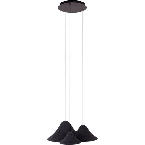 Suspension déco triple noire LED 21W Bellmond Maxlight (1/5)
