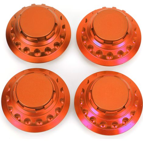 4 Felgen-Nabenkappen 3-in-1 Aluminiumlegierung Orange 7PP601149A Ersatzzubehör (1/5)