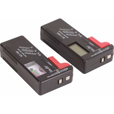 2 testeurs de batterie portables, vérificateur de capacité de batterie numérique et à aiguille, type 168-168D (1/5)