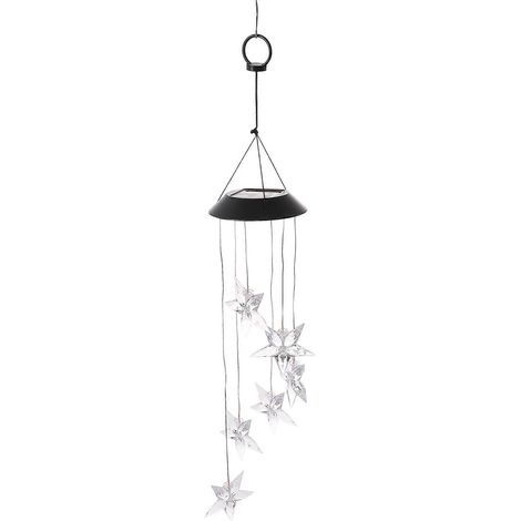 Carillon solaire lumineux en forme d'étoile pour décoration extérieure (lot de 3) (1/5)