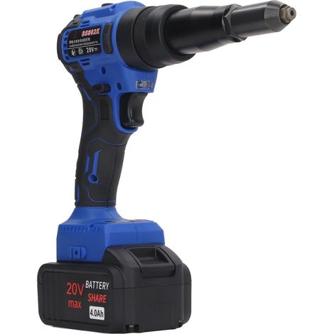 Pince à riveter électrique sans fil à batterie 4000mAh, riveteuse automatique à LED, outil à main avec chargeur 100-240V prise UE (1/5)