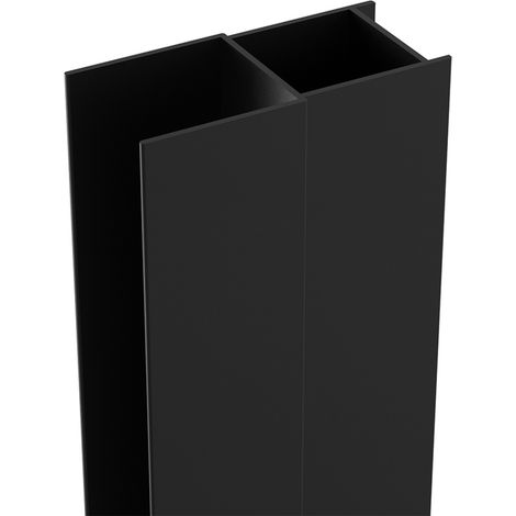 Profilo di compensazione rettangolare in alluminio nero opaco per box doccia linea Neos (1/2)