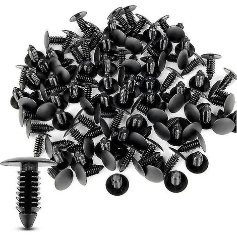 Kit de 100 clips de fixation en plastique pour pare-chocs, rivets et vis d'expansion pour l'assemblage de meubles automobiles - Auto Bo-- (1/4)