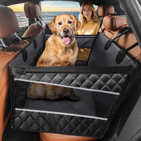Siège Auto Chien pour Grande et Moyenne Taille en Voiture, Siège de Voiture pour Chiens avec Fenêtre de Visualisation,Pliable, Lavable en Machine, Compatible avec Tous Véhicules
