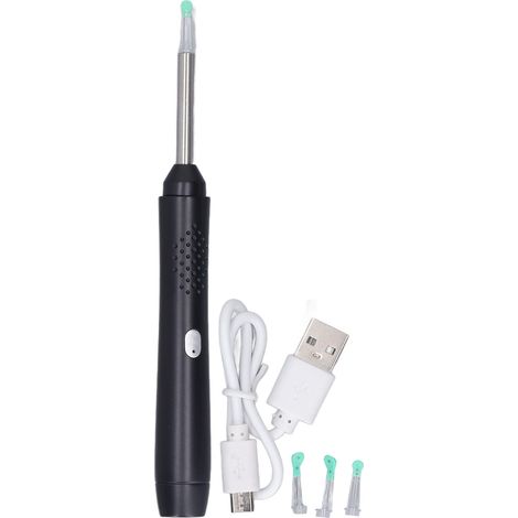 Ohrreinigungsset mit 1080P-Endoskopkamera, eingebautem LED-Licht, 4 Silikonlöffeln, Ohrenschmalzentfernungswerkzeug für den Heimgebrauch, 150-mAh-Akku.