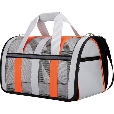 Sac pliable pour animaux de compagnie, sac de transport pliable pour chien, sac de transport pour animaux de compagnie de voyage avec panneaux en maille, sac de voyage portable pour chien, sac de (1/5)