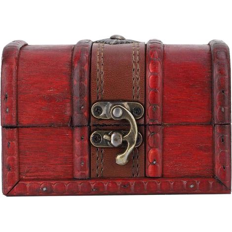 Vintage Wooden Jewelry, Handmade Decorative Storage Box (1/5)