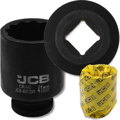 Bussola a impatto profonda JCB da 3/4" in acciaio Cr-Mo a 12 punte, 41 mm