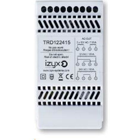 Transformateur rail DIN 230VAC 12-24V AC 1,25A - TRD122415