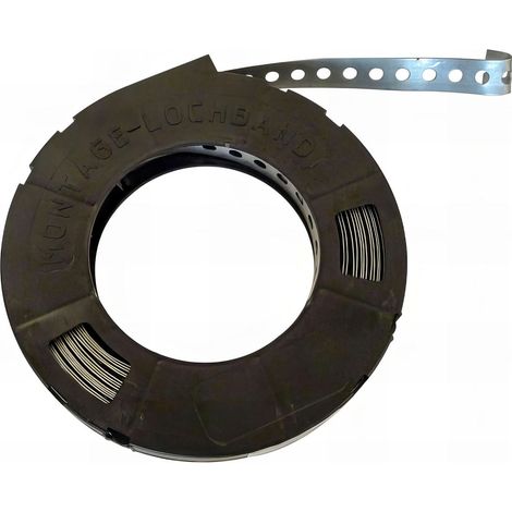 Feuillard de contreventement - bande perforée (L x l x ép) 10 m x 26 x 1,0 mm - AL-BP102610 - Alsafix