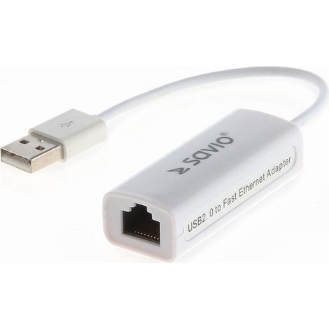 ADAPTADOR USB 2.0 A ETHERNET RJ45 SAVIO CL-24