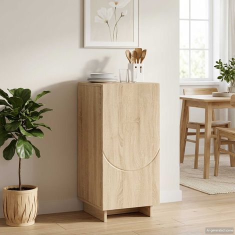 Aparador Roble Sonoma 33,5 x 34,5 x 75 cm Madera de ingeniería (1/4)