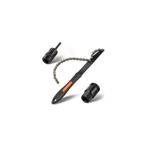 Outils de démontage de cassette de vélo, kit d'outils pour chaîne Shimano/SRAM/SunRace/SunTour/Chris King, compatible avec les chaînes à 6, 7, 8, 9, 10 et 11 vitesses. (1/4)