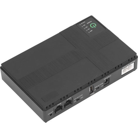 Mini-onduleur avec batterie 10 400 mAh, alimentation sans interruption, sortie 5 V, 9 V, 12 V PoE, 15 V PoE, 24 V pour routeurs et caméras, 85-265 V, prise européenne (1/5)