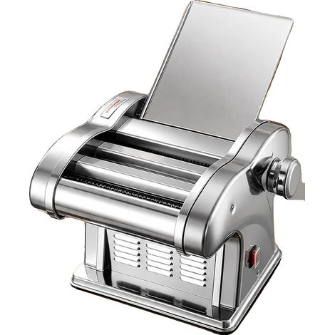 Máquina eléctrica para hacer pasta, de acero inoxidable, con ajuste de grosor regulable, enchufe europeo de 220V-240V. (1/5)
