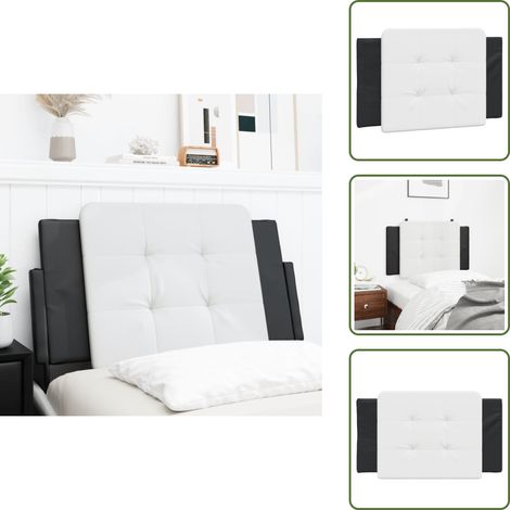 Cuscino per letto - vidaXL Cuscino Testiera Zadar Nero e Bianco 90 cm in Similpelle -