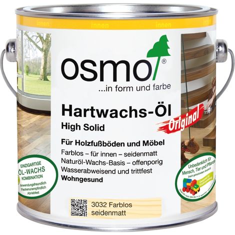 Osmo Hartwachs-Öl Original Farblos Seidenmatt 2,50 l - 10300002 (1/3)