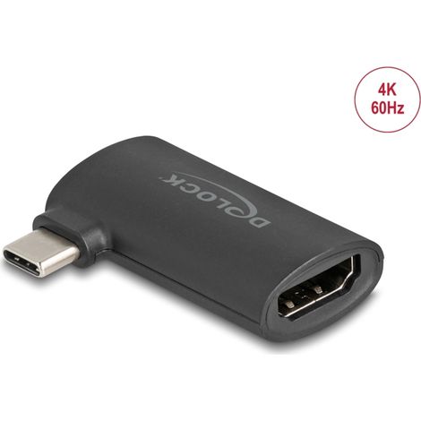 Delock USB Type-C Stecker zu HDMI Buchse (DP Alt Mode) Adapter 4K gewinkelt