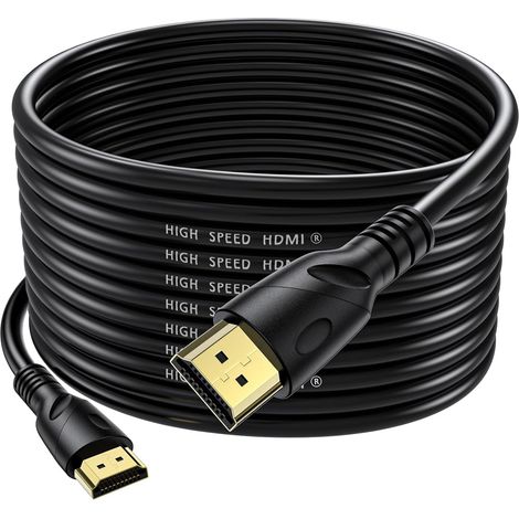 4K câble HDMI 10m(HDMI 2.0,18gbps) ultra rapide plaqué connecteur,retour Audio Ethernet,vidéo 4k@60hz Fullhd1080p 3D compatible HDTV,Blu-Ray,PC,Xbox,ordinateur portable, PS3/4/5/9,etc (1/5)