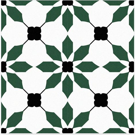 10 Dalles Sol PVC Autocollantes - Vert - 30x30cm - Imperméable - Lavable (1/4)