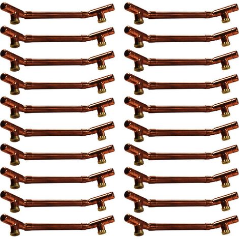 Lot de 20 Poignées élégantes en Cuivre - Entraxe 160 mm - Ø12 - Arcanaute (1/3)