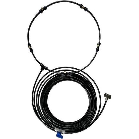 Kit de ventilateur brumisateur d'extérieur avec anneau de brumisation et tube de brumisation, refroidisseur d'eau pour terrasse, interface standard américaine (1/5)