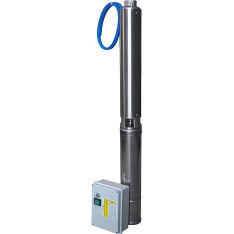 Pompe immergée bi-bloc 4'' – Monophasé 0,75 kW – Débit 2,7 m³/h – Hauteur de refoulement 65 m – Acier inoxydable AISI 304 – Orlando - 57hmt (1/5)