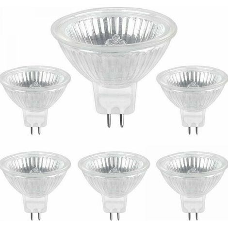 Lot de 6 ampoules halogènes GU5.3 35W 12V, spot halogène MR16, 50 x 45 mm (1/5)