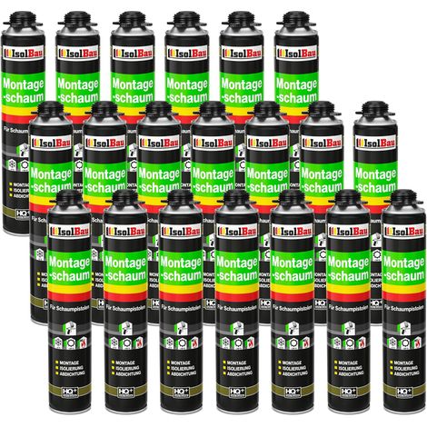 Bauschaum Pistolenschaum Montageschaum Fensterschaum PU Schaum 20 x 750 ml (1/5)
