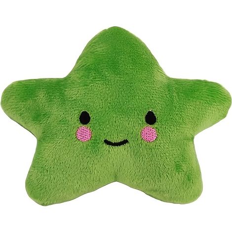 Jouet pour animaux de compagnie en forme d'étoile multicolore, peluche couineuse pour chien, jouet couineur pour animaux de compagniepièce verte (1/5)