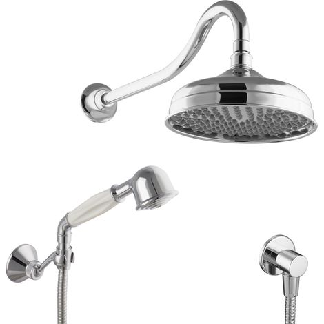 Système de douche PaulGurkes Nostalgie sans robinet, douche pluie avec ensemble de douchette