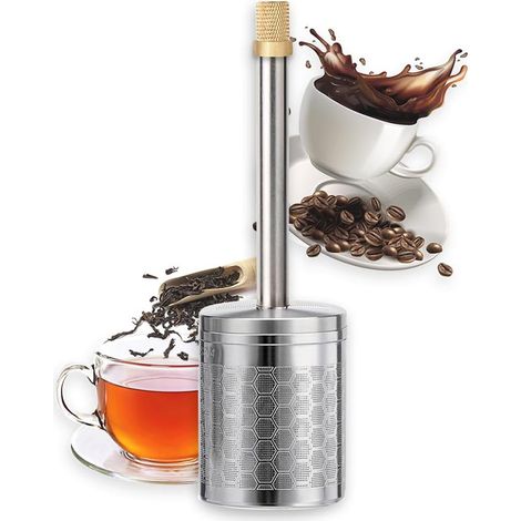 1 filtre à café manuel en acier inoxydable - Filtre à café à pression (1/5)