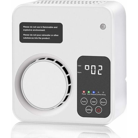 Ozone Generator Ionizer Air Purifier Smart Operation Odor Eliminator Air Freshener for Home Bedroom Living Room Toilet Office(White) (1/5)